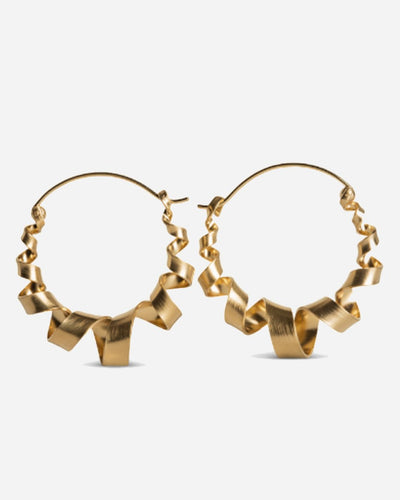 Curly Hoops - Gold Plated - Munk Store