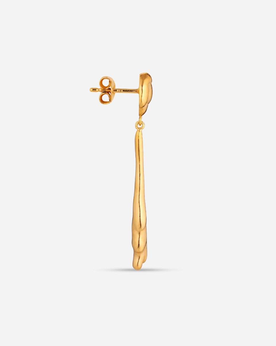 Drippy Earring with Drop Pendant - Gold - Munk Store