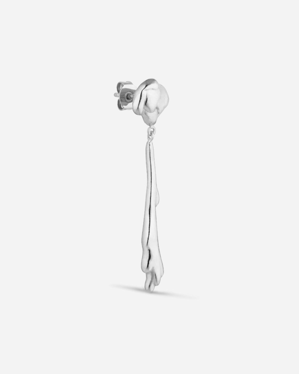 Drippy Earring with Drop Pendant - Silver - Munk Store