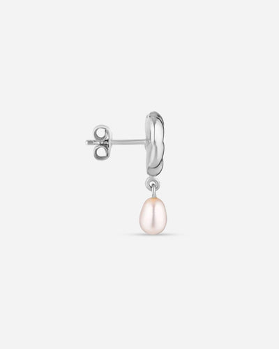 Drippy Earstud with Pearl Pendant - Silver - Munk Store