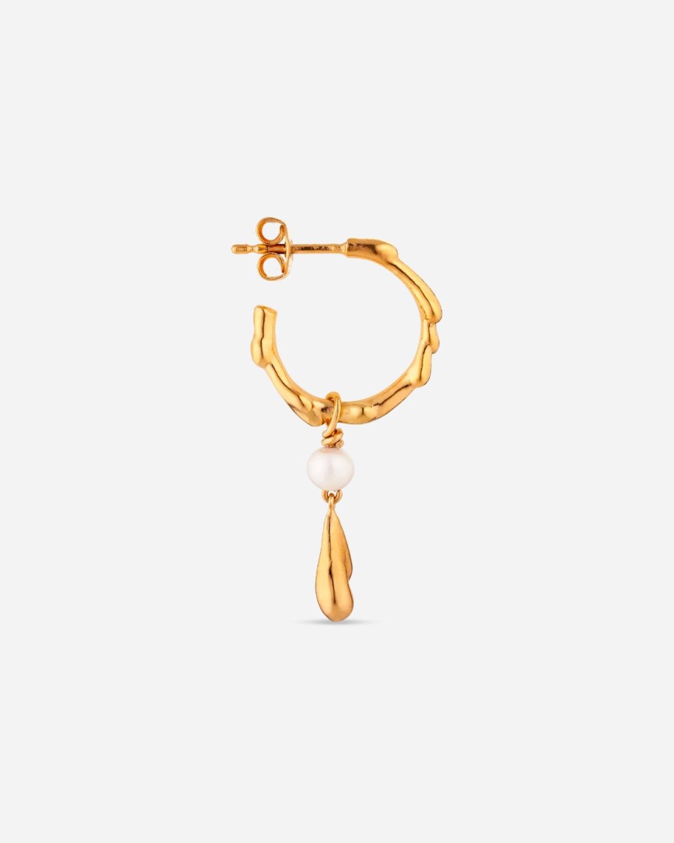Drippy Hoop with Pearl Drop - Gold - Munk Store