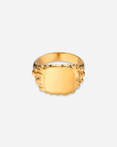 Drippy Signet Ring - Gold - Munk Store