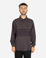 Dyed Stripe LS Rugby - Charcoal