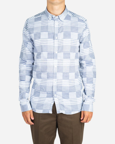 Ejli Block Stripe Shirt - White/Grey - Munk Store
