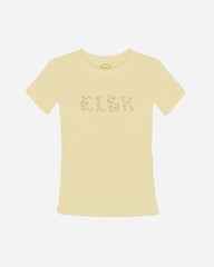 Elsk Floral Emb Ly Women's Tee - Pale Yellow