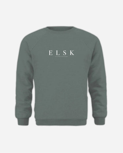 ELSK PURE TVÆRS MEN'S SWEATSHIRT - STONE GREEN - Munk Store