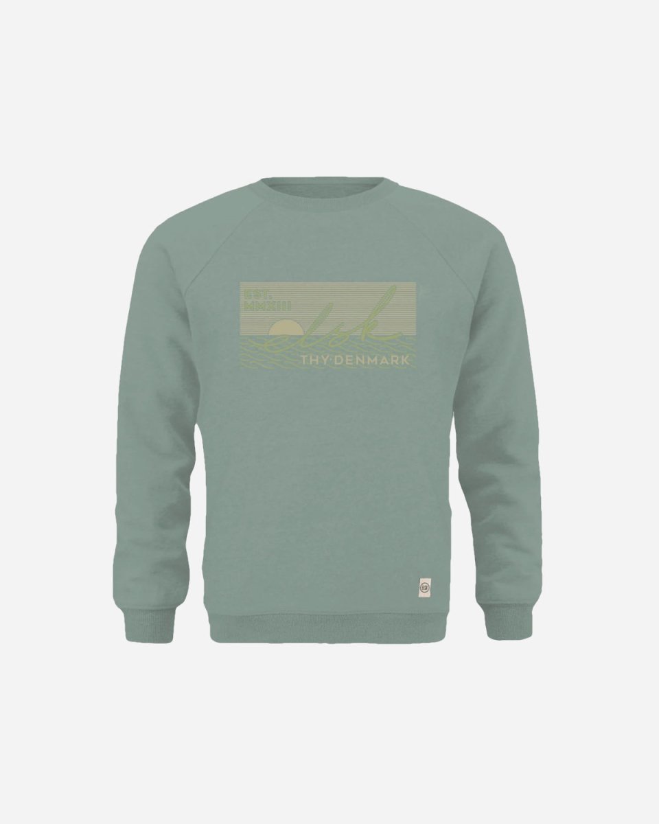 Elsk Sunsign Patch Tværs Men's Sweatshirt - Dust Green - Munk Store