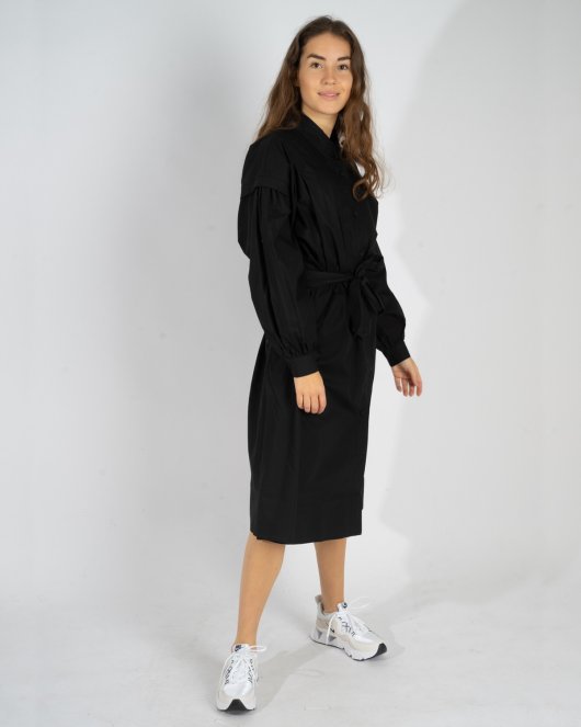 Elvana Shirt Dress - Black - Munk Store