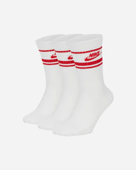 Essential Stripe Socks - White/Uncred
