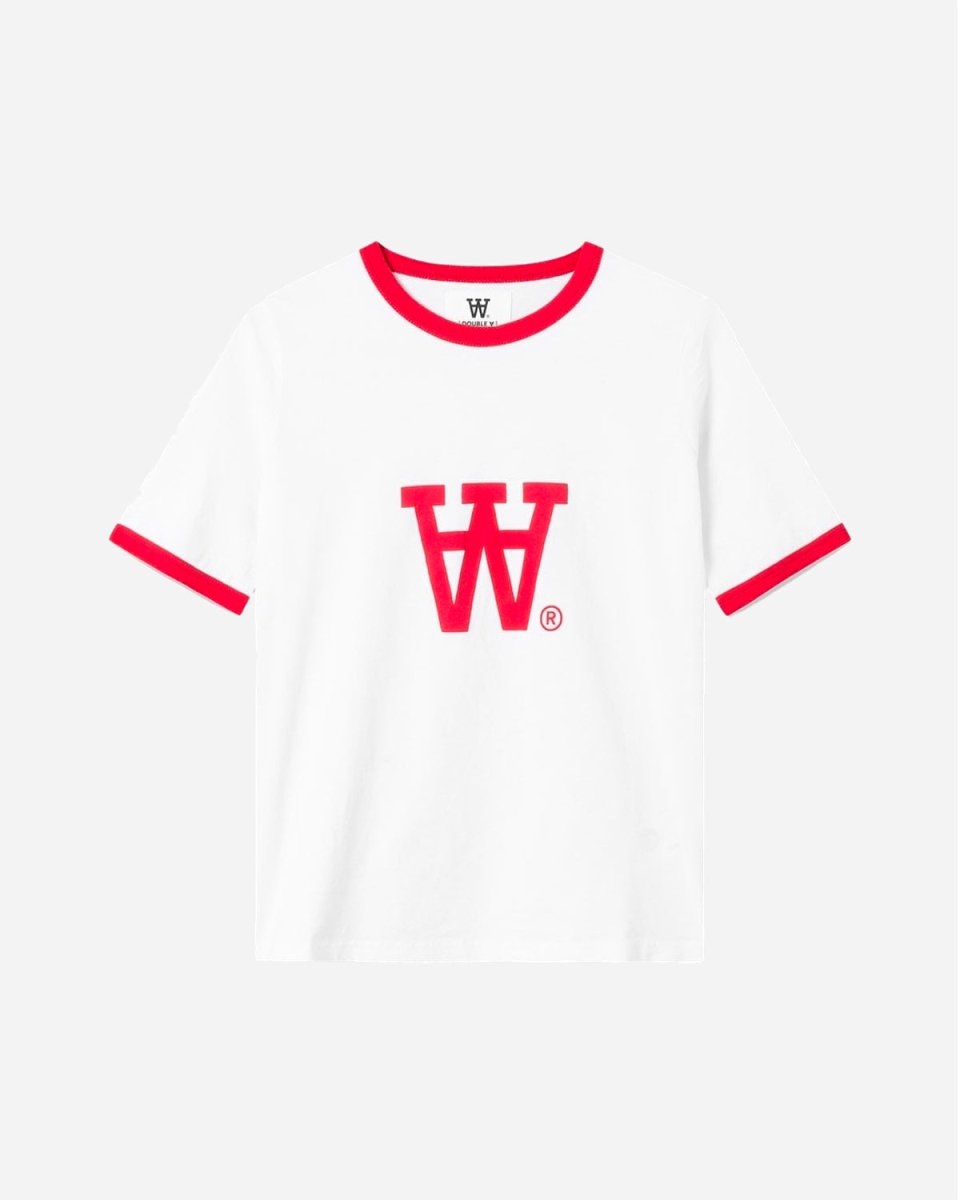 Fia T-shirt - White/Red - Munk Store