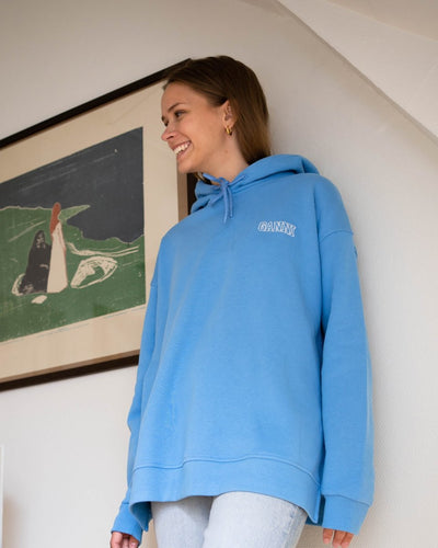 Ganni Software Hoodie - Azure Blue - Munk Store