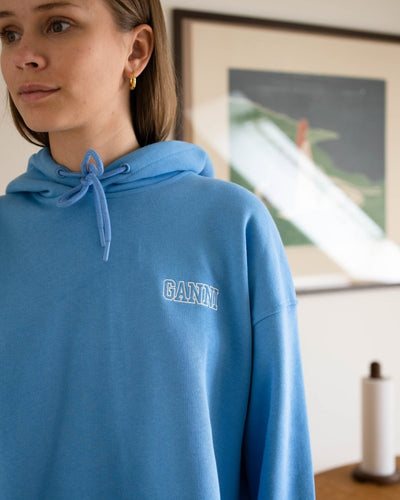 Ganni Software Hoodie - Azure Blue - Munk Store