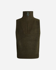 Giselle Vest Knit - Army Green