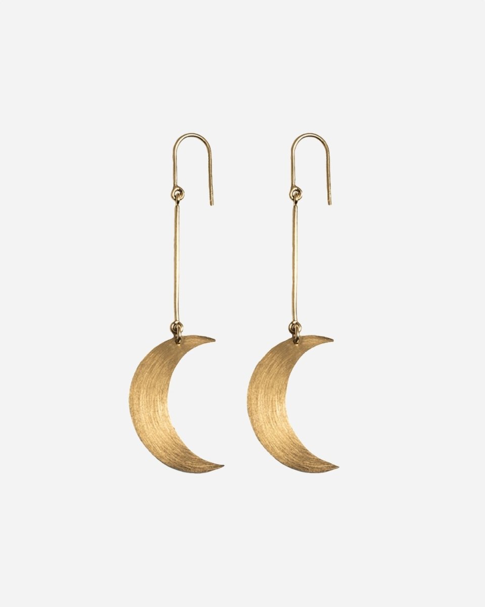 Half Moon Earring - Forgyldt Sølv - Munk Store