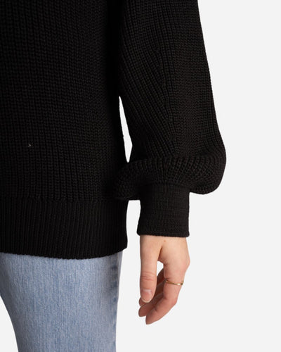 Half Zip Sweater - Black - Munk Store