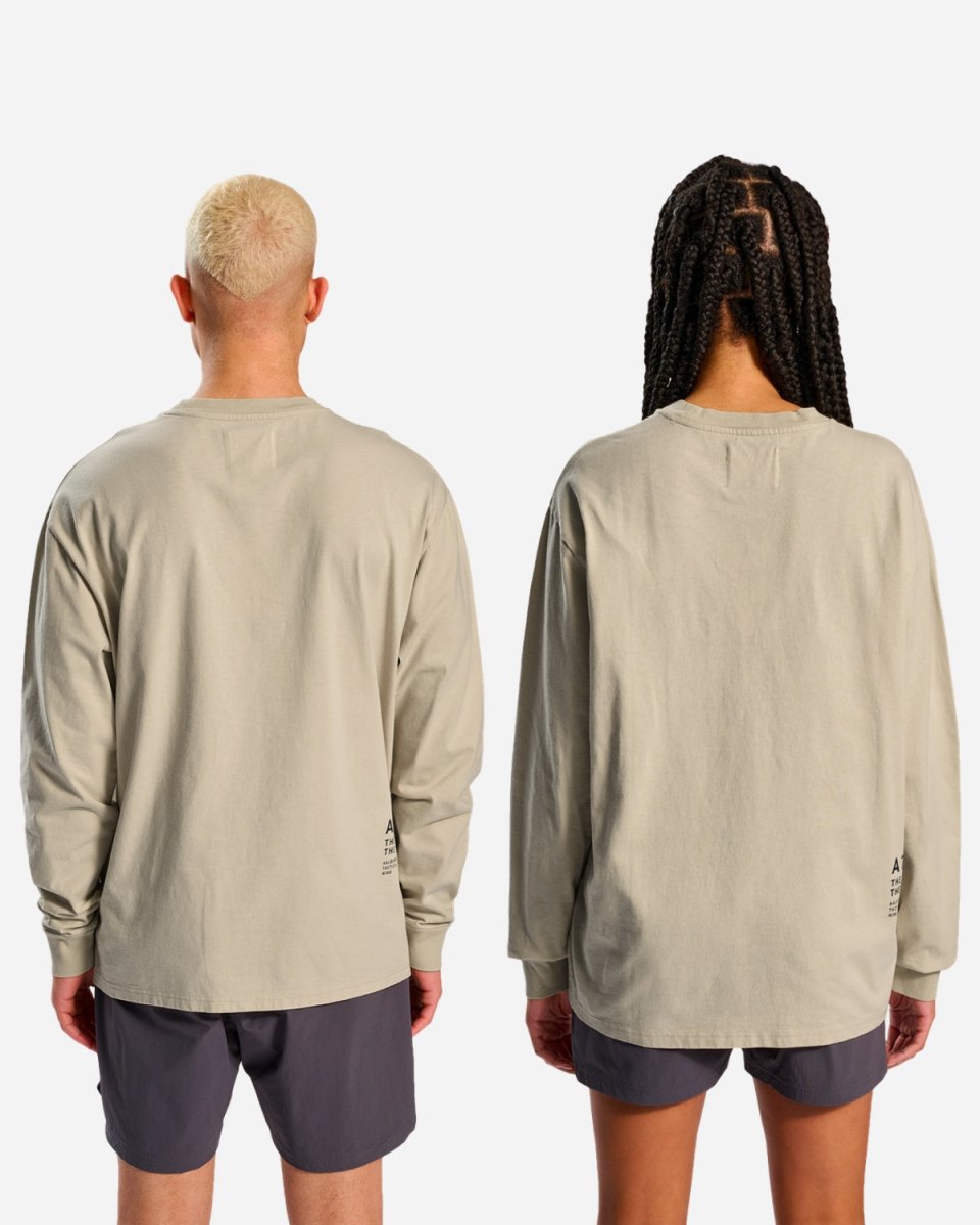 Halo Heavy Graphic T-Shirt L/S - Oyster Gray - Munk Store