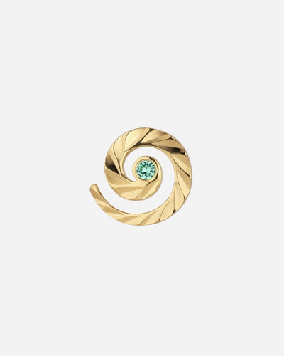 Impression stud with emerald - Gold Plated - Munk Store