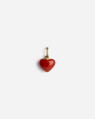 Coral Heart Pendant - Gold