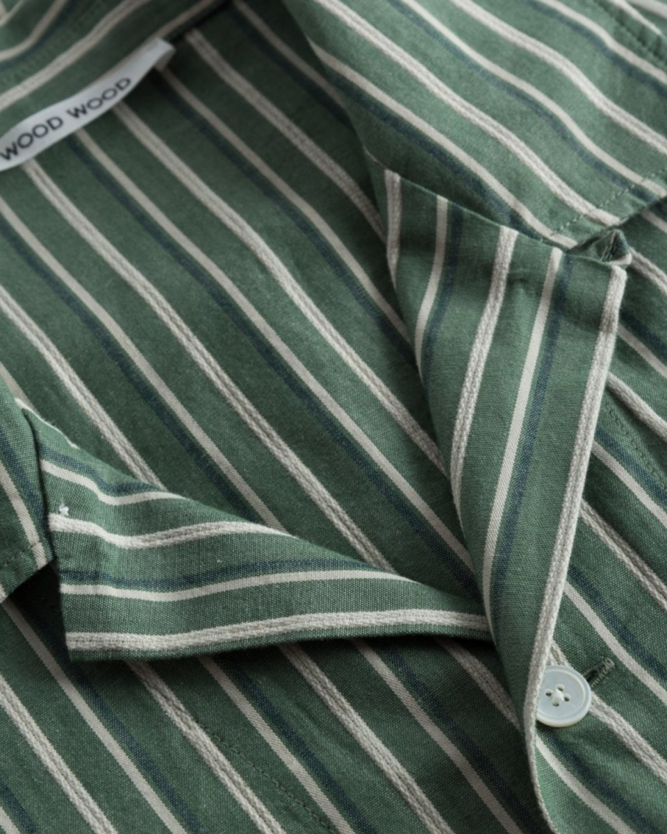 Johan Dobby Stripe Shirt - Bright Green - Munk Store