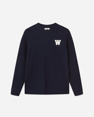 Kevin lambswool jumper - Navy Melange