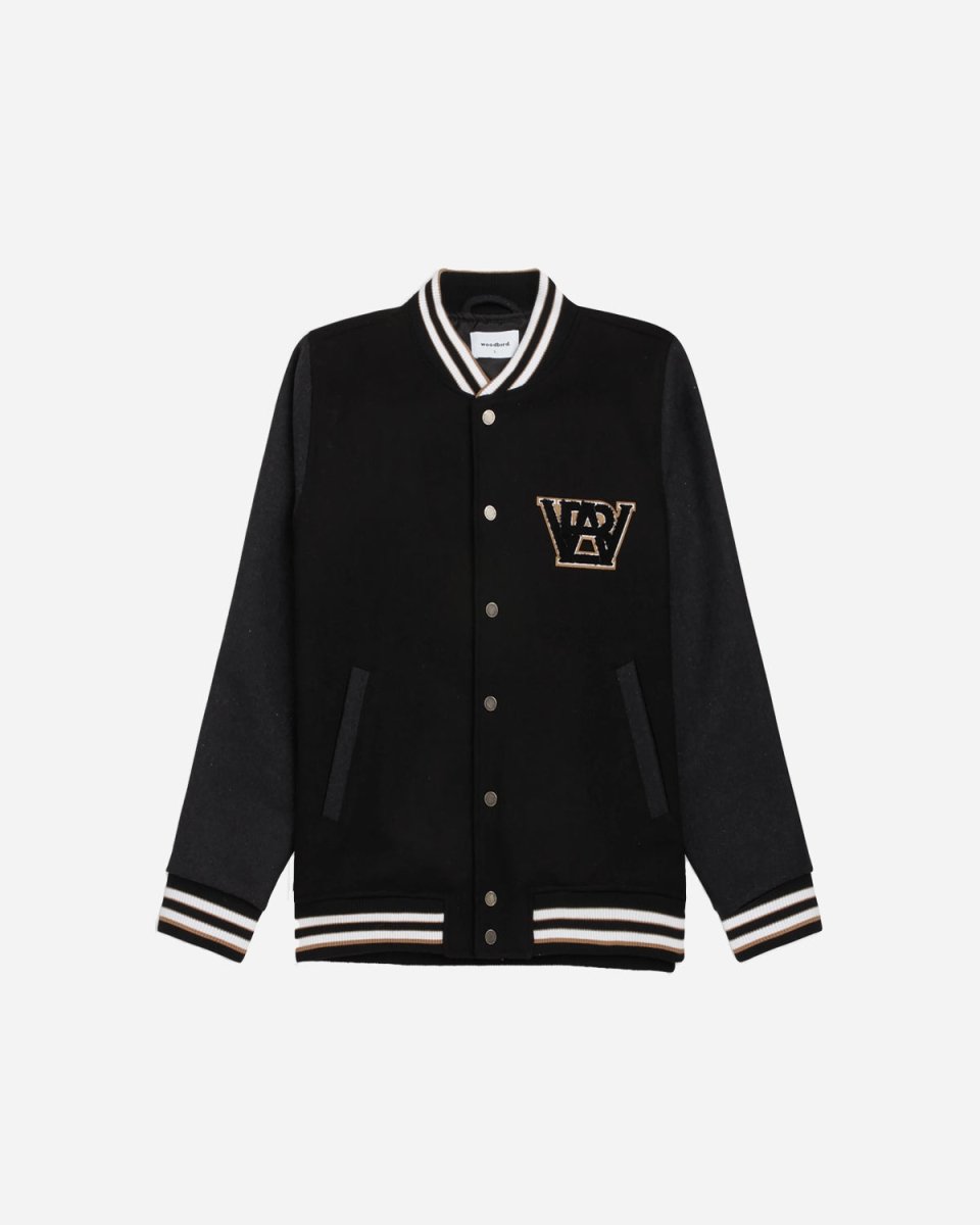 Kip Varsity Jacket - Black/Grey - Munk Store