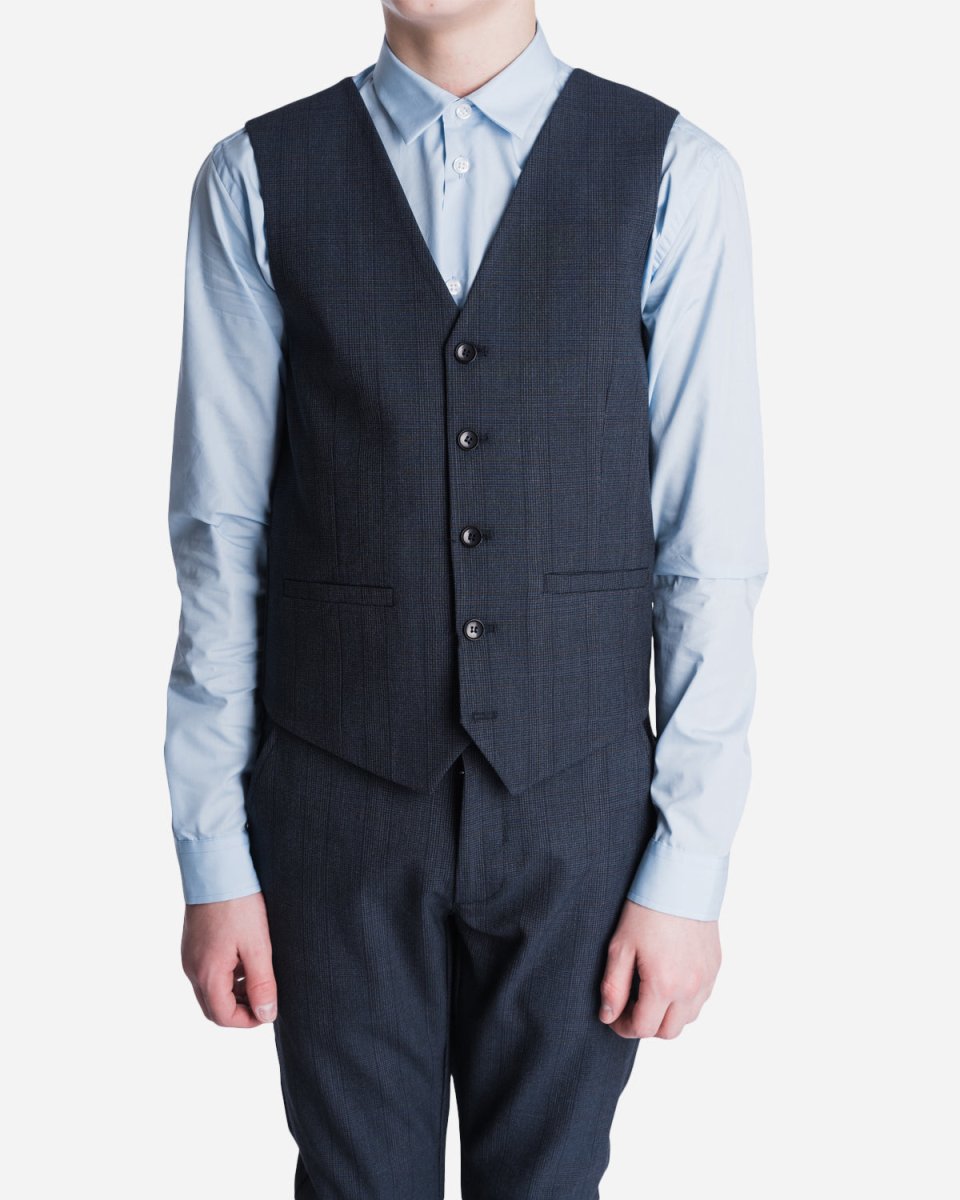Klaes Waistcoat - Blue Check - Munk Store