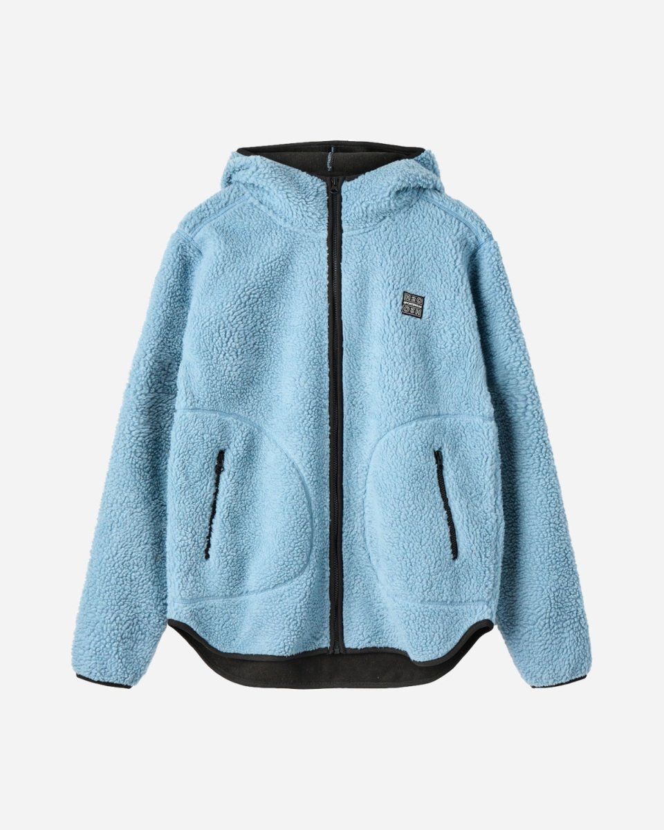 Langli Hooded Pile Jacket - Stone Blue - Munk Store