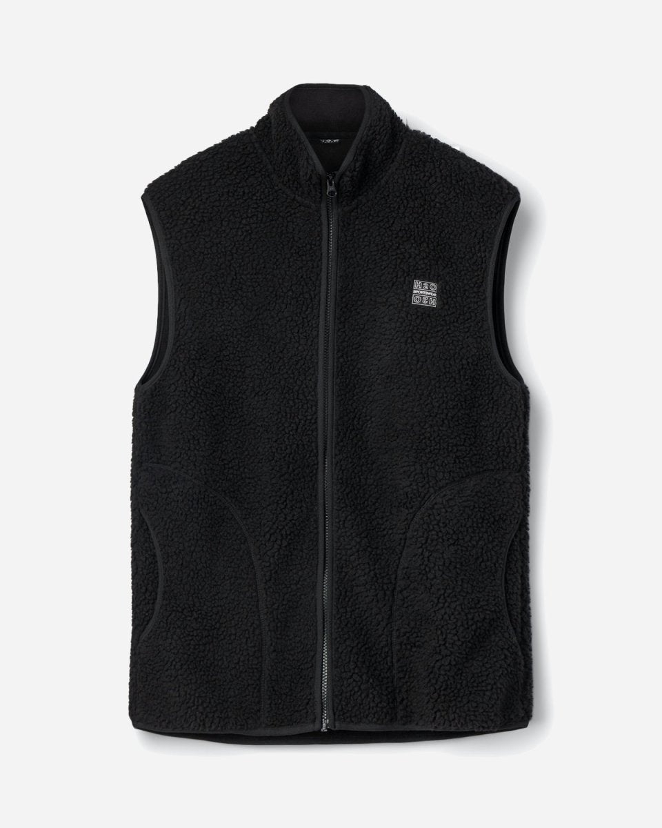 Langli Pile Waist Coat - Black - Munk Store