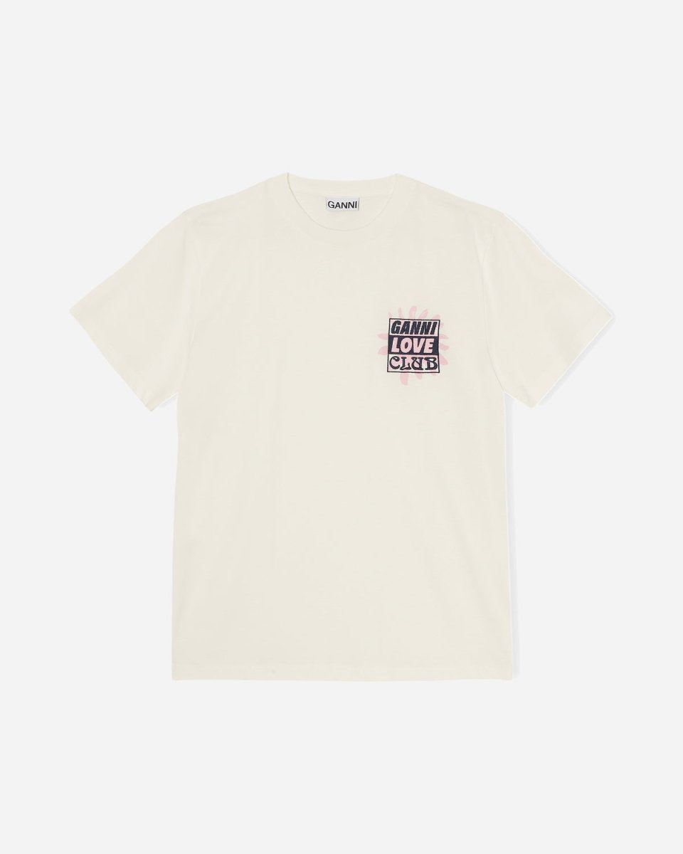 Loveclub Print O-neck T-shirt - Egret - Munk Store