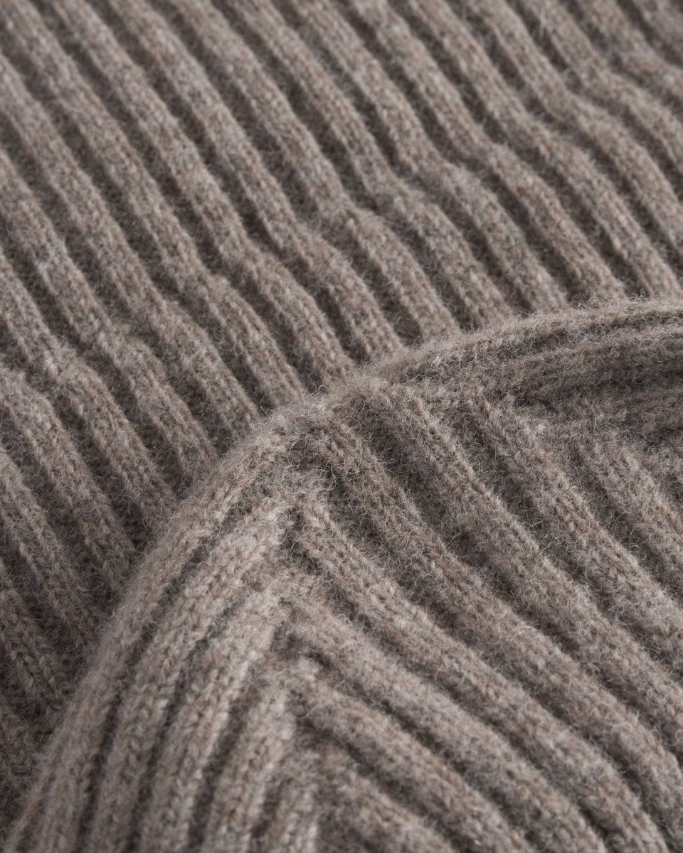 Luca Lambswool Beanie - Taupe - Munk Store