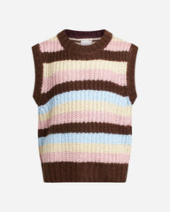 Martint Vest Knit - Brown