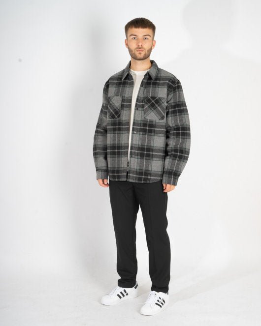 Max Plaid Quilted Shirt - Grey - Munk Store