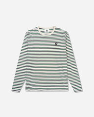 Mel Stripe LS T-shirt - Off White/Green Stripes