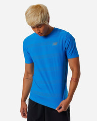 Mens Q Speed Jacquard Short Sleeve - Serene Blue