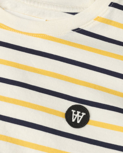 Mia Stripe T-shirt - Off White/Yellow stripes - Munk Store