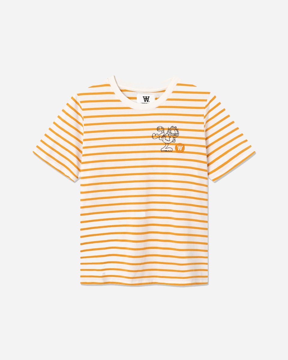 Mia T-shirt Kick - Off White/Orange Stripes - Munk Store