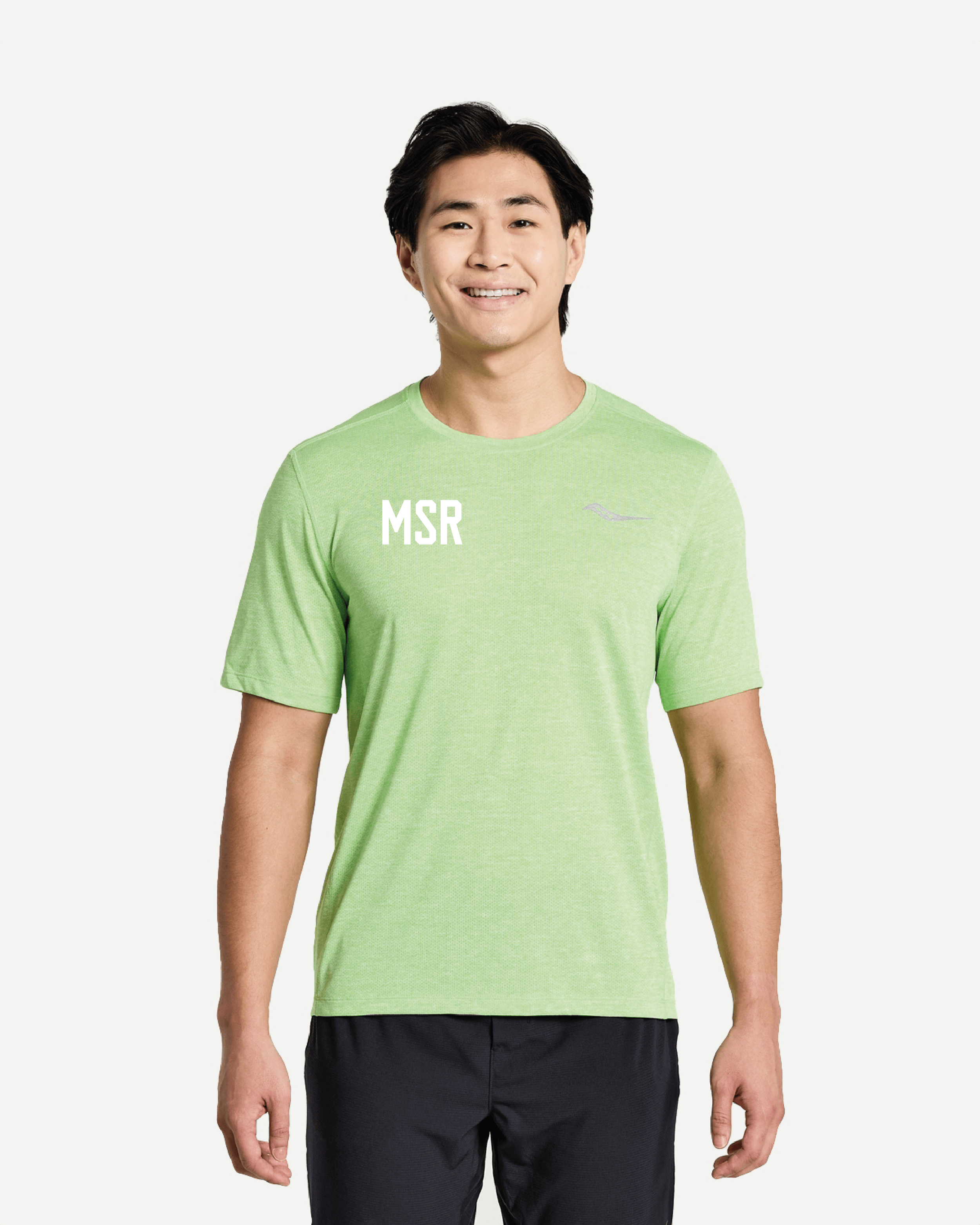 Stopwatch Short Sleeve - Invader Heather - Saucony - Munkstore.dk