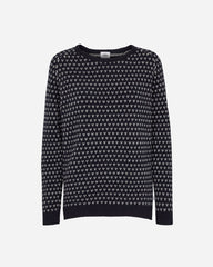 Mika Knit - Navy/cream