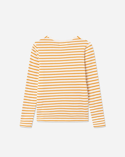 Moa Long Sleeve Kick - Off White/Orange Stripes - Munk Store
