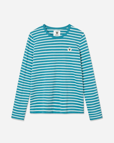 Moa Stripe Long Sleeve - Bright Blue/Off White Stripes - Munk Store