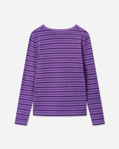 Moa Stripe Long Sleeve - Light Amethyst Stripes - Munk Store