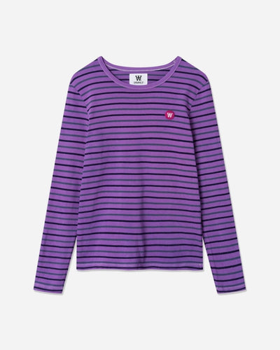 Moa Stripe Long Sleeve - Light Amethyst Stripes - Munk Store