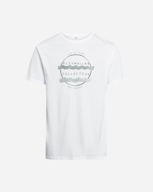 Mogens tee - White/Olive - Munk Store