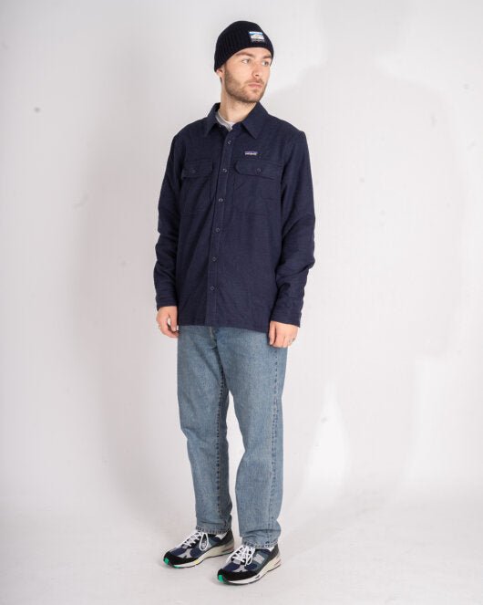 M's Insulated Fjord Flannel Jk - Navy Blue - Munk Store