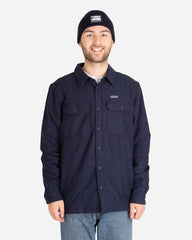 M's Insulated Fjord Flannel Jk - Navy Blue