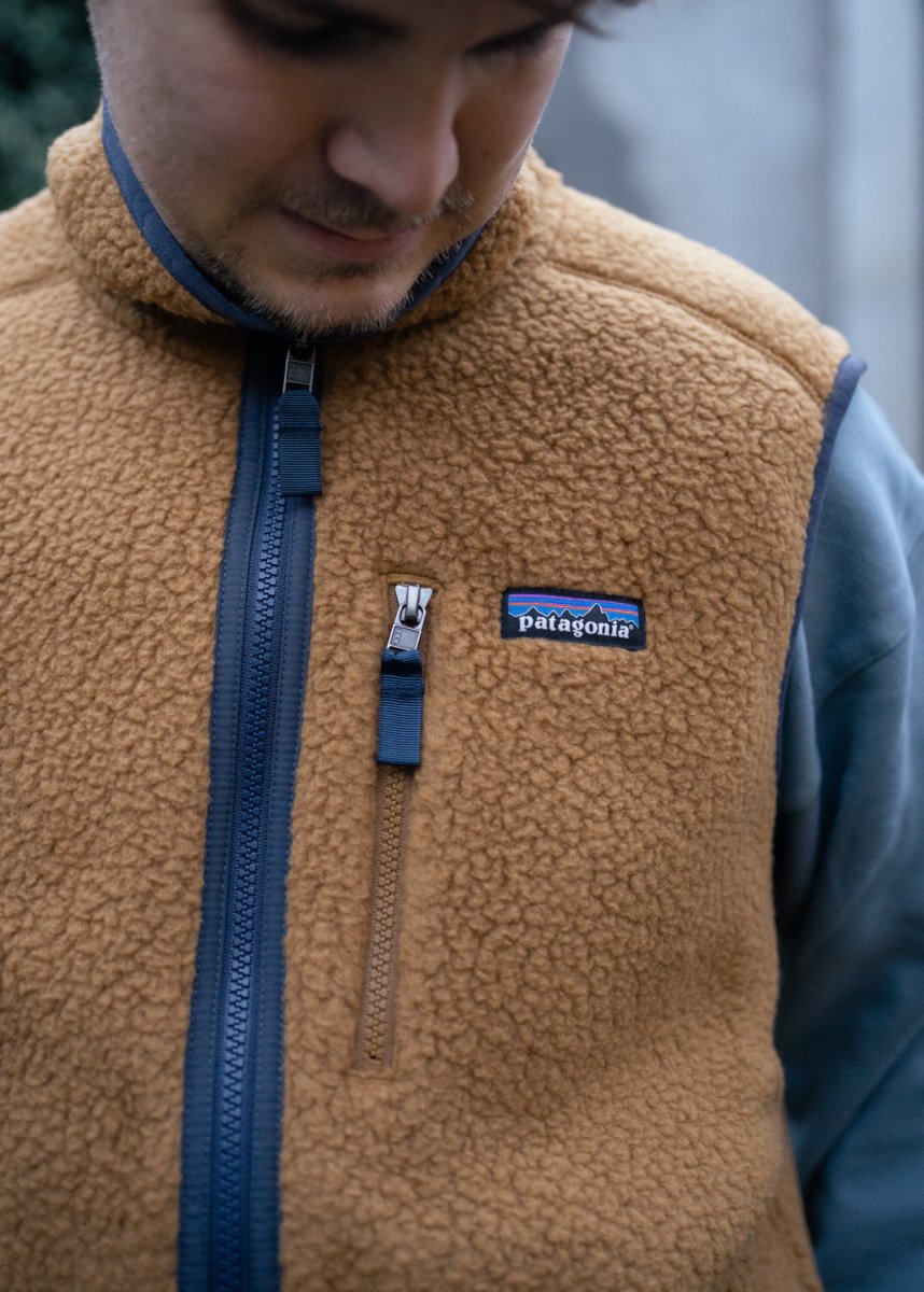 M's Retro Pile Vest Bear Brown fra Patagonia Munk Store