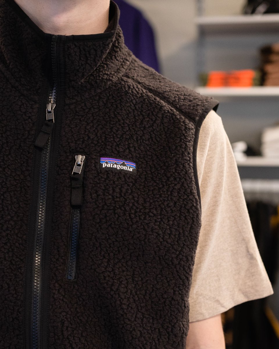 M's Retro Pile Vest Black - Main Image