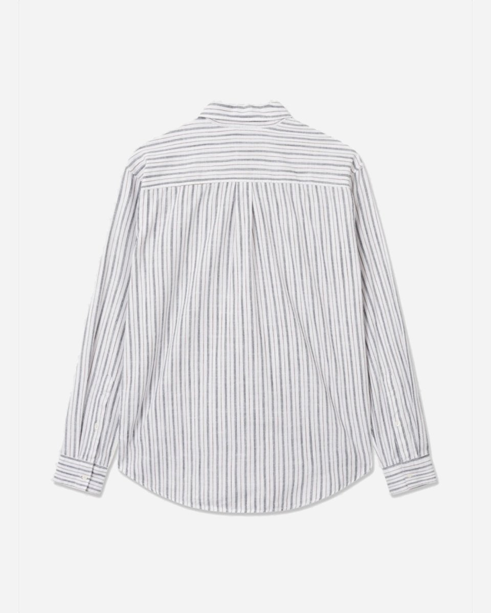 Nico Ticking Stripe Shirt - White - Munk Store