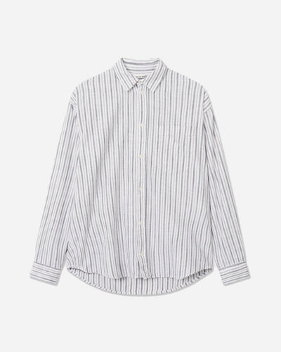 Nico Ticking Stripe Shirt - White - Munk Store
