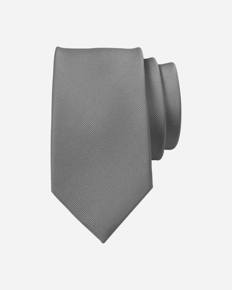 Our For 5 Plaine Tie - Dark Grey - Munk Store